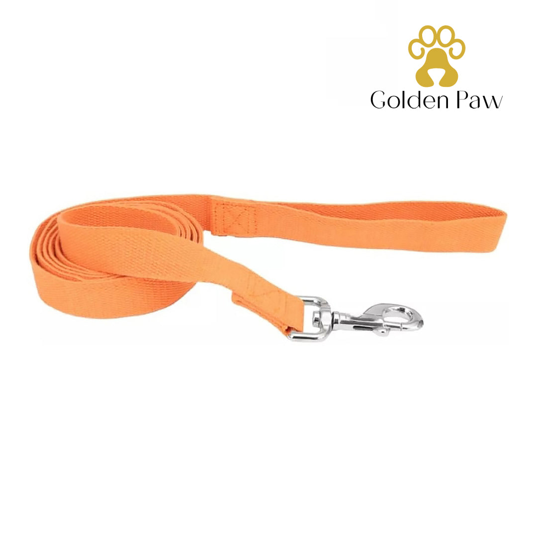Golden Paw - Dog Lead Pumpkin Orange - 6 feet x 5/8"W