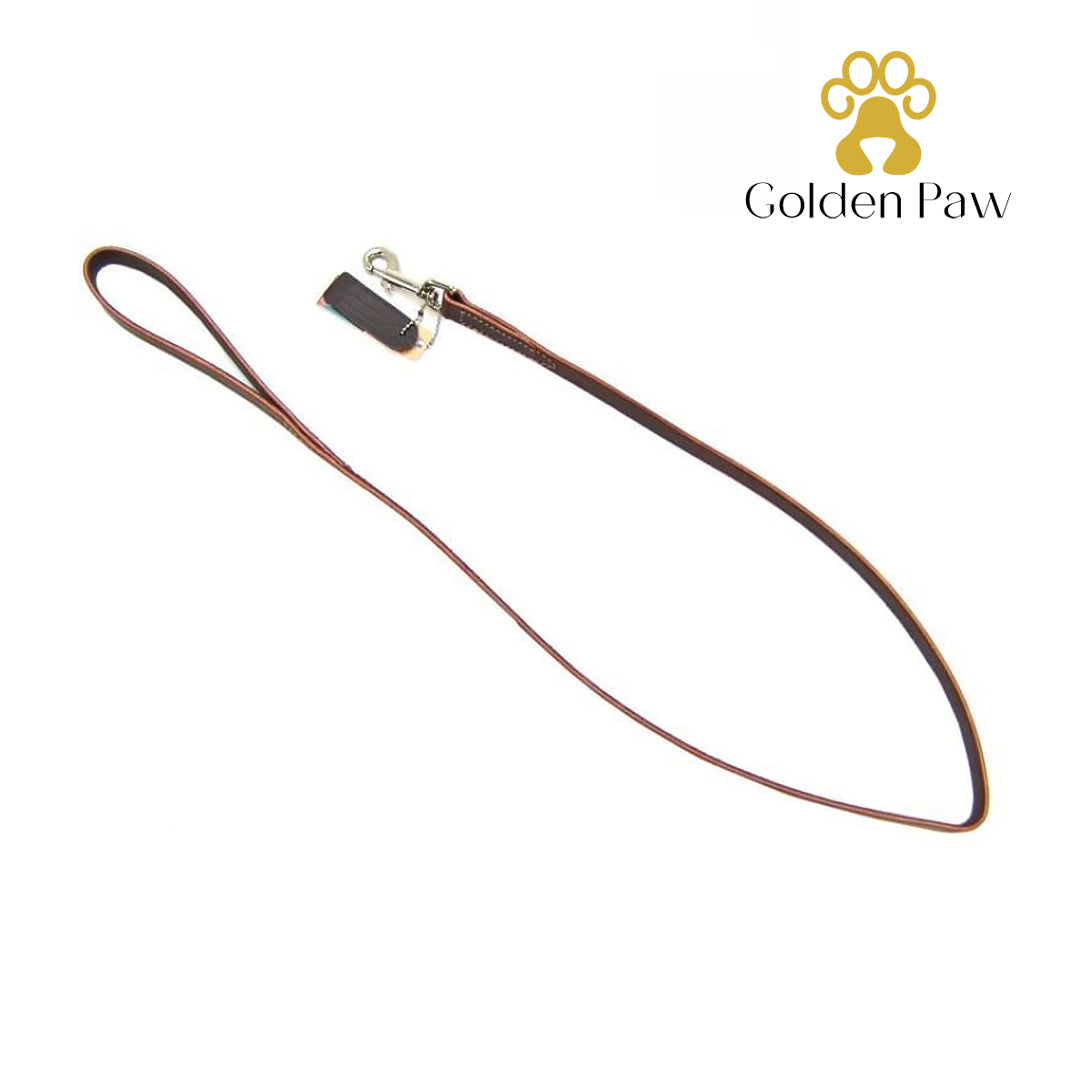 Golden Paw - Leather Lead - 4' Long x 3/4" Wide