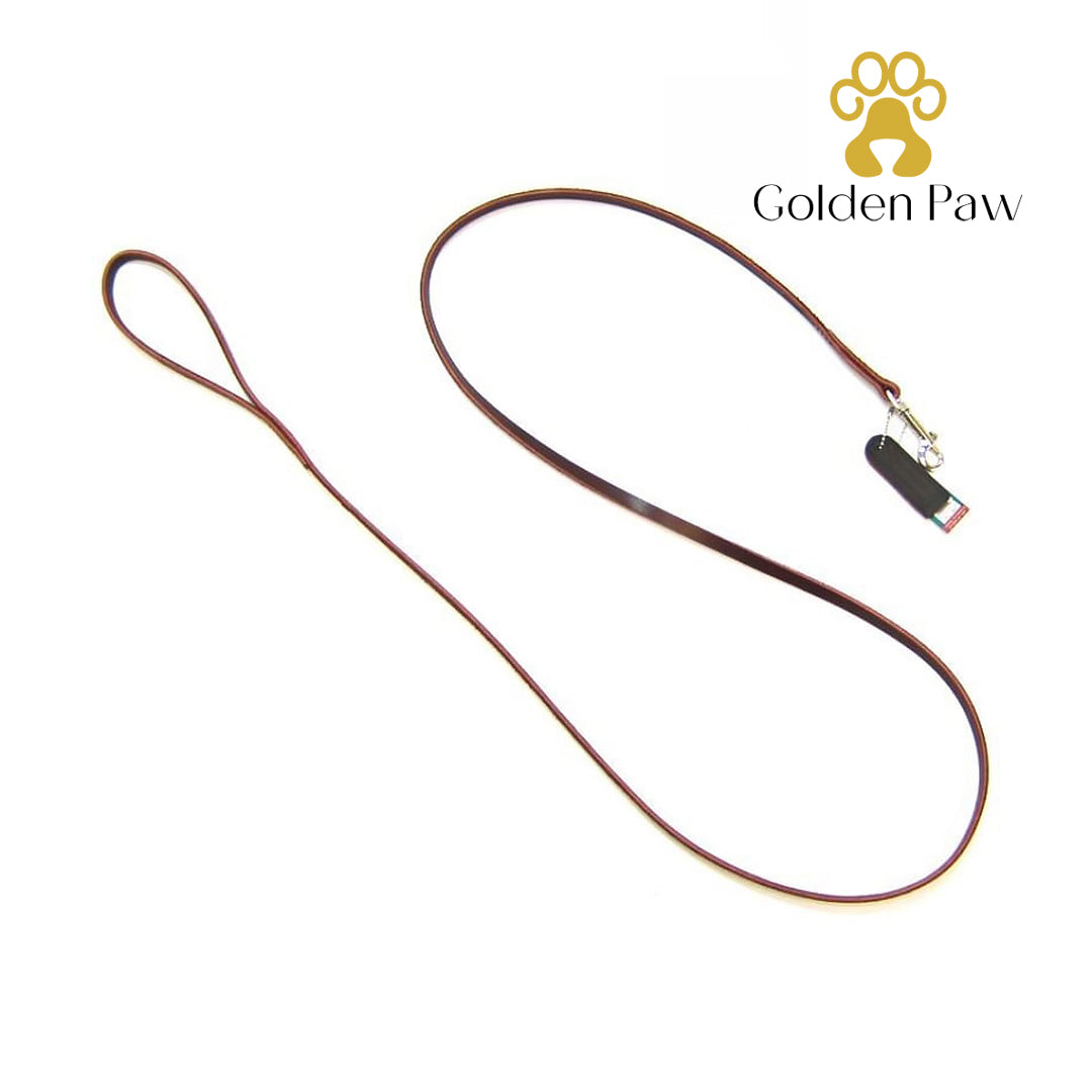 Golden Paw - Leather Lead - 6' Long x 3/8" Wide