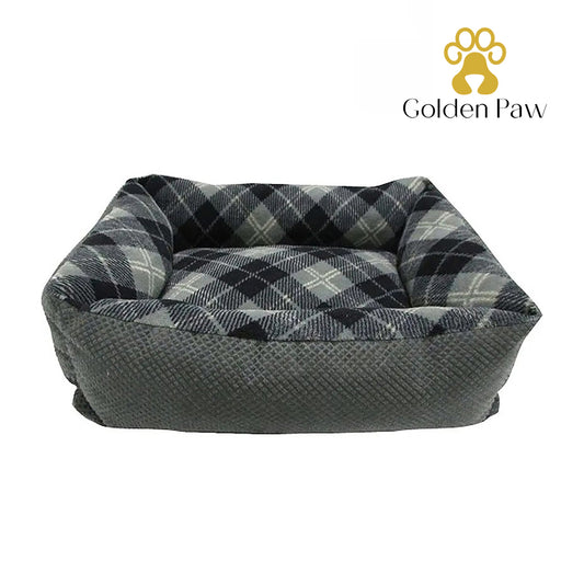 Golden Paw - Tartan Plaid Small Pet Lounger (20"x15") Assorted